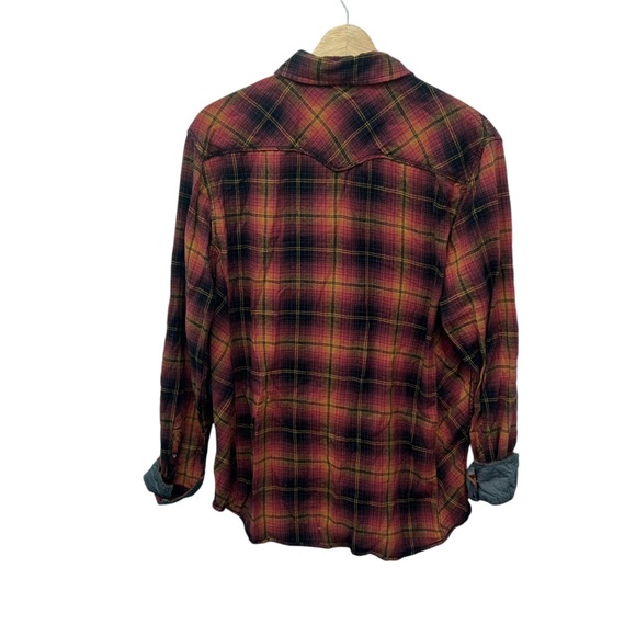 BKE Long Sleeve Snap Button Flannel Standard Fit Size Large - Picture 2 of 6